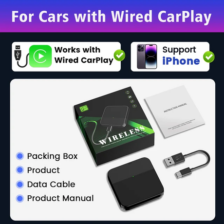 Carlinkit Portable Wireless CarPlay Auto Connect Wireless Adapter Smart Mini Box Wired To Wireless Dongle Plug And Play Online Upgrade