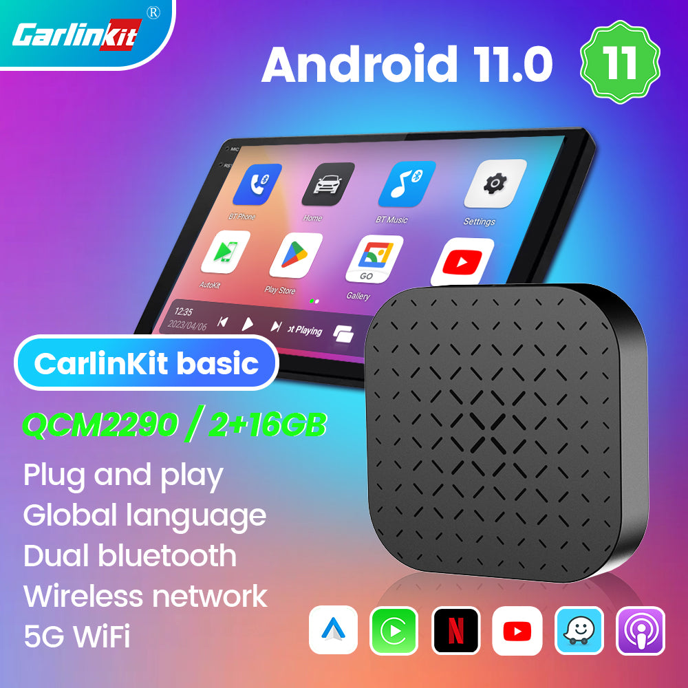 Carlinkit CarPlay Wireless Box Mini2 Ai Box 5.0G Bluetooth WiFi Auto  Connect Plug and Play Wireless CarPlay Adapter Waze