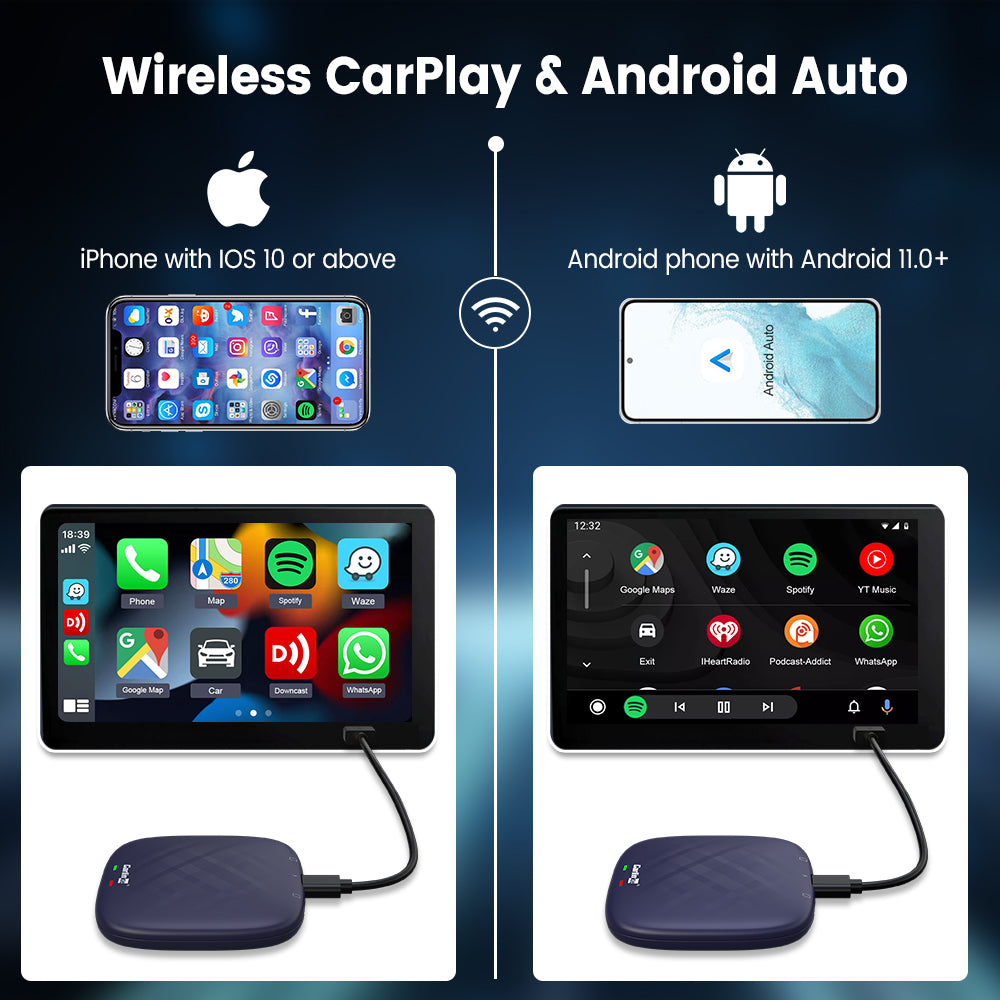 Adaptateur Carplay sans fil, adaptateur automatique sans fil Android Carplay  Ai Box Support multimédia sans fil