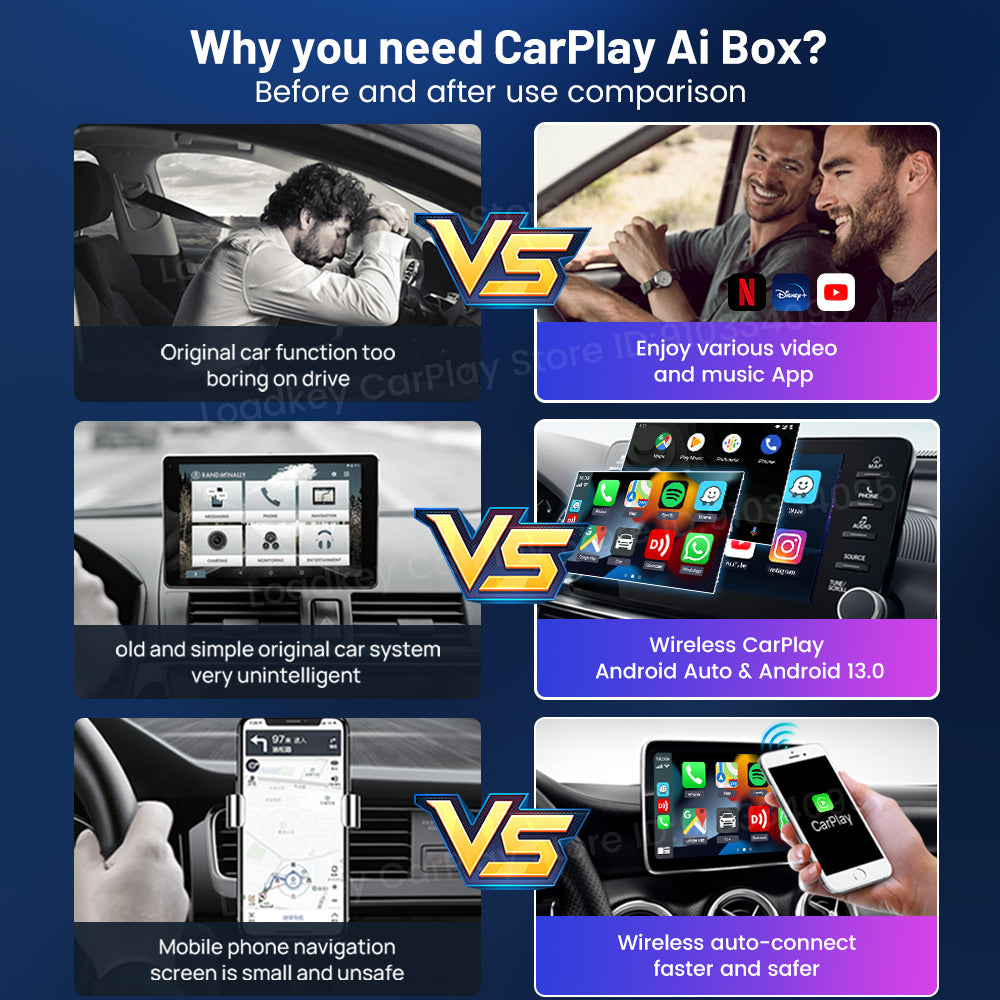 CarlinKit 5.0 Sans Fil CarPlay 2023 Apple-Wireless Maroc