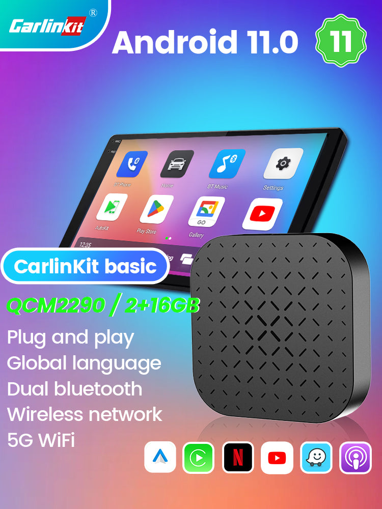 CarlinKit 8+128G CarPlay Ai Box: Android 12, Netflix, , Wireless Android  Auto & CarPlay