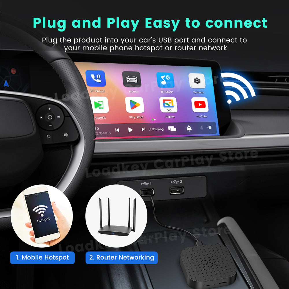 CarPlay Smart Ai Box Plus Android 11 sans fil CarPlay Android Auto