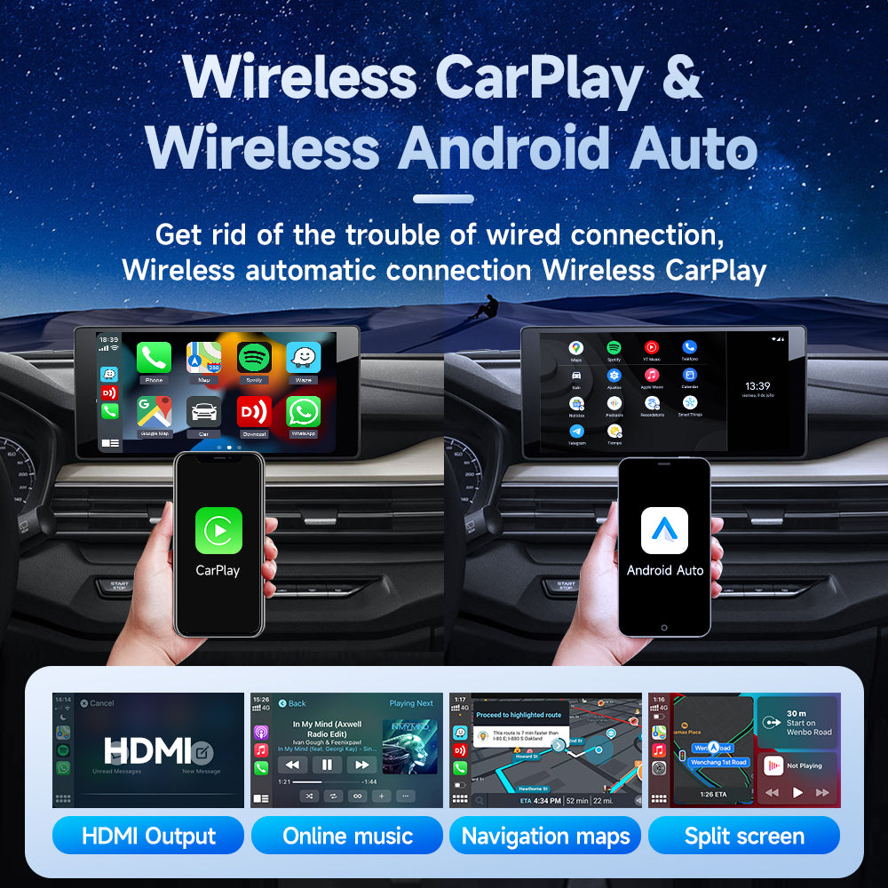 2024 New CarlinKit Android 13 CarPlay AI Box HDMI Wireless CarPlay Android  Auto TV Video Box Qualcomm SDM660 8-Core Split Screen