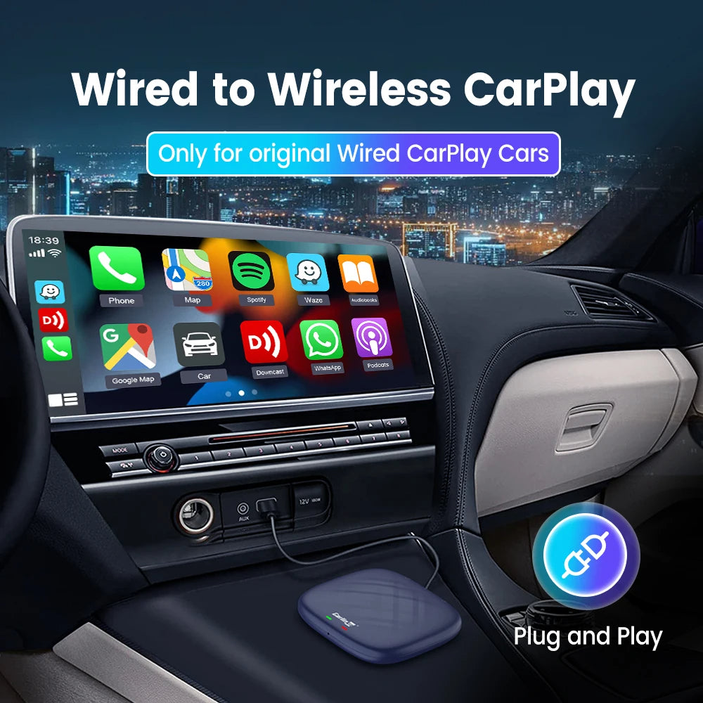 Carlinkit CarPlay Ai Box Plus 6GB+128GB Android 13 Car TV Box Online Upgrade For Netflix IPTV Wireless Android Auto CarPlay Box