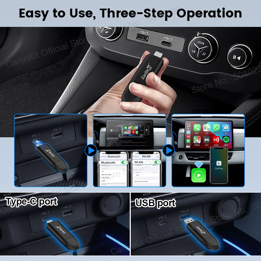 Garlin Kit wireless Bluetooth adapter offers for apple CarPlay