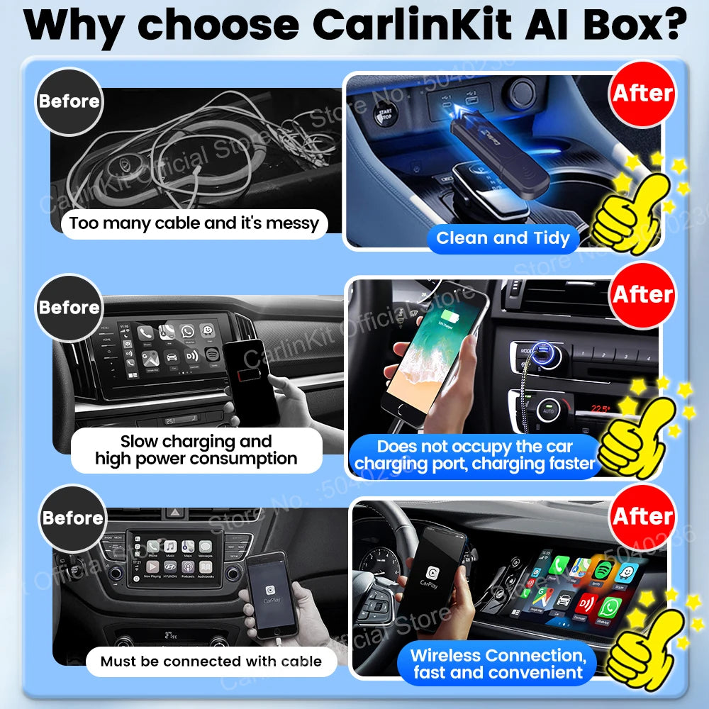 CarlinKit MINI SE Pro Wireless Adapter Smart Wireless CarPlay Android Auto USB Dongle WiFi Bluetooth Auto Connection OTA Upgrade