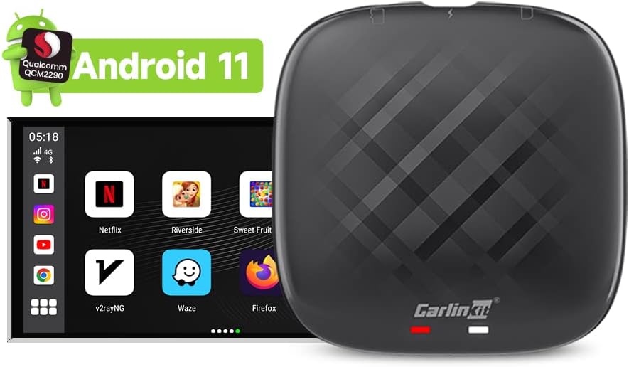 Carlinkit 5.0 & 4.0 Android Auto Sans Fil Apple Carplay Ai Box Bt5
