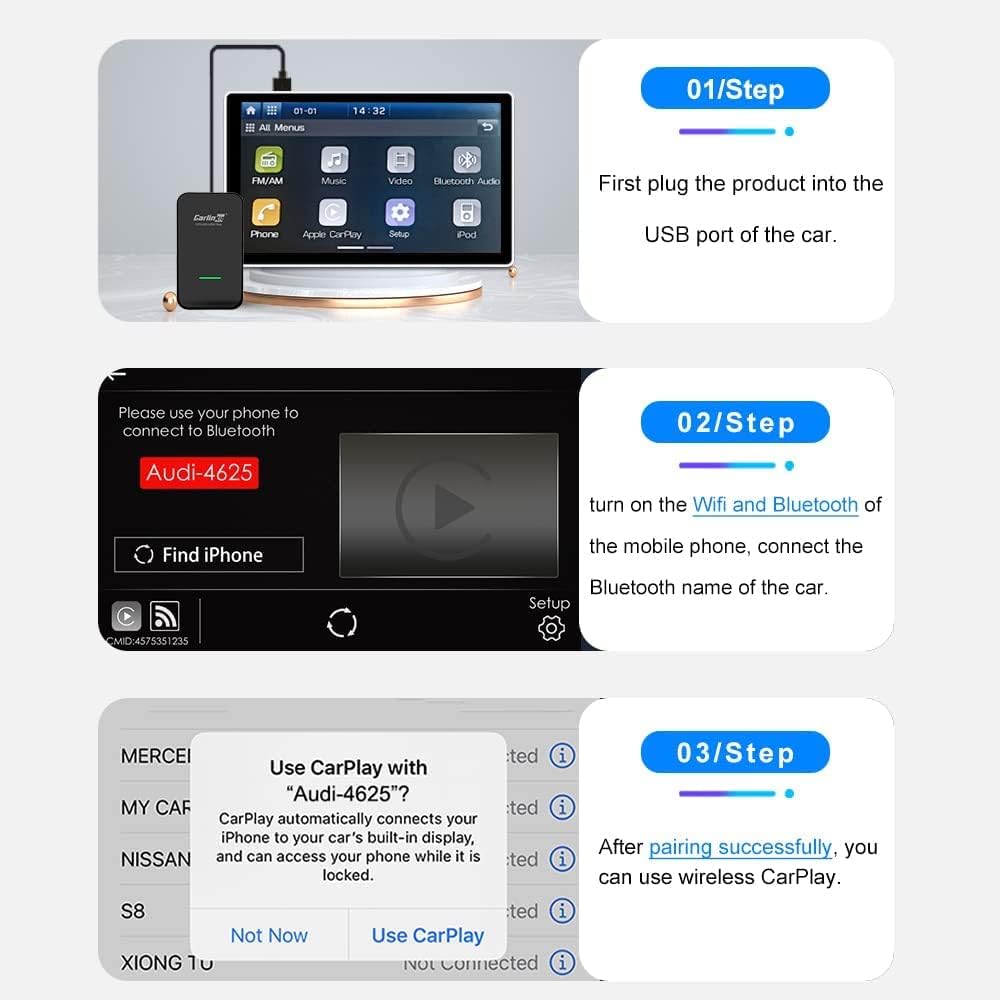 CarlinKit 5.0 4.0 3.0 CarPlay Wireless Dongle Activator Auto-connect For  Audi Porshe Benz VW Volvo Toyota Plug&Play MP4 MP5 Play - AliExpress